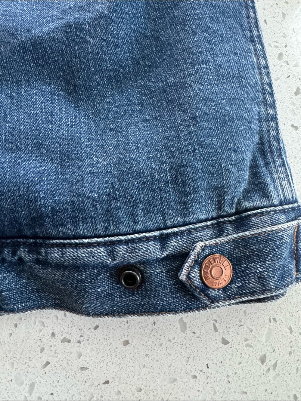 Madewell Denim Jacket with Cream Sherpa Collar - Picture 4 of 6